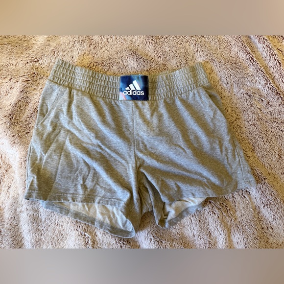adidas Pants - Adidas Heather Gray Sports Shorts
